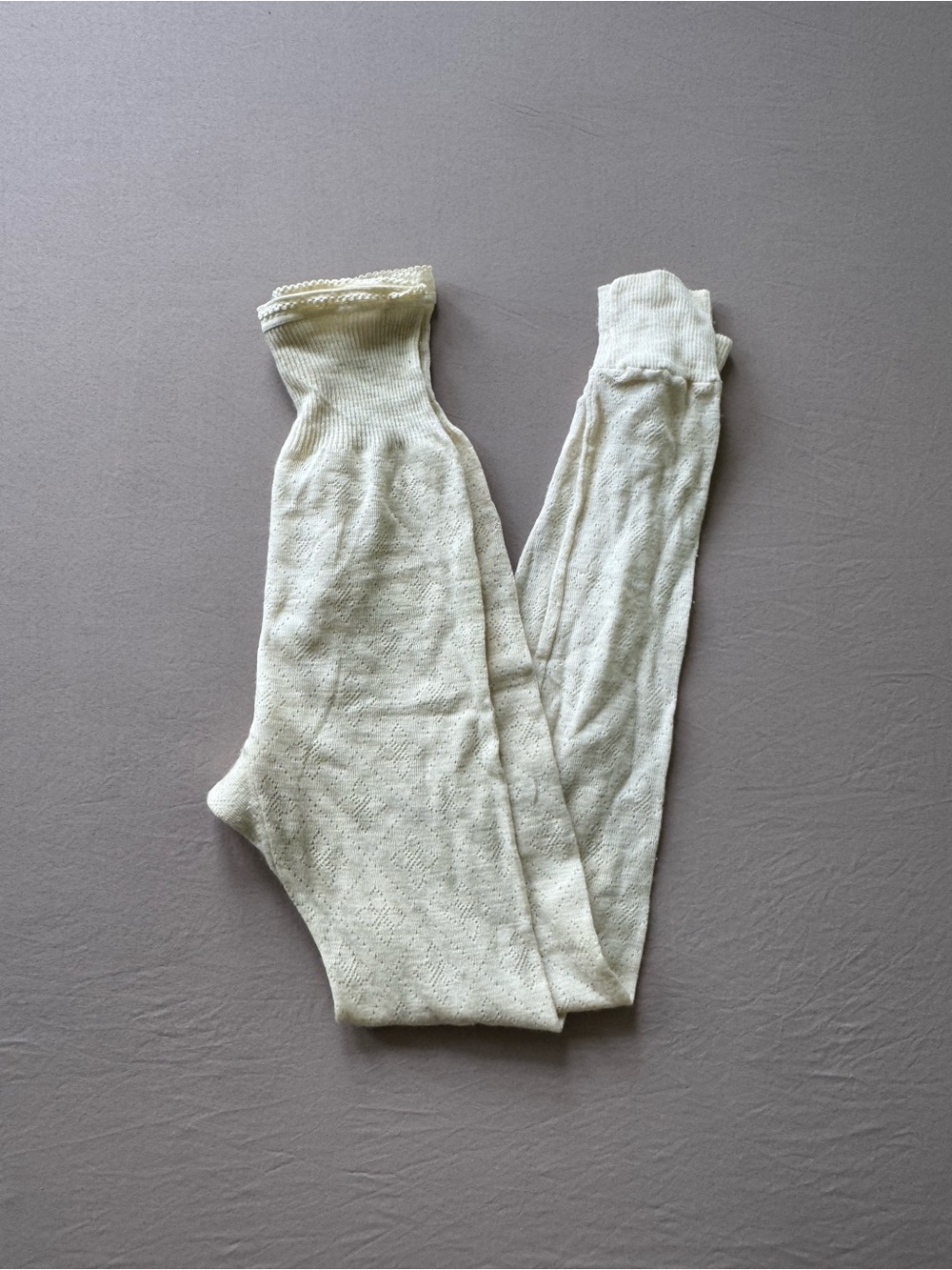 Vintage 70s Intimate Approach thermal Pointelle Knit Leggings